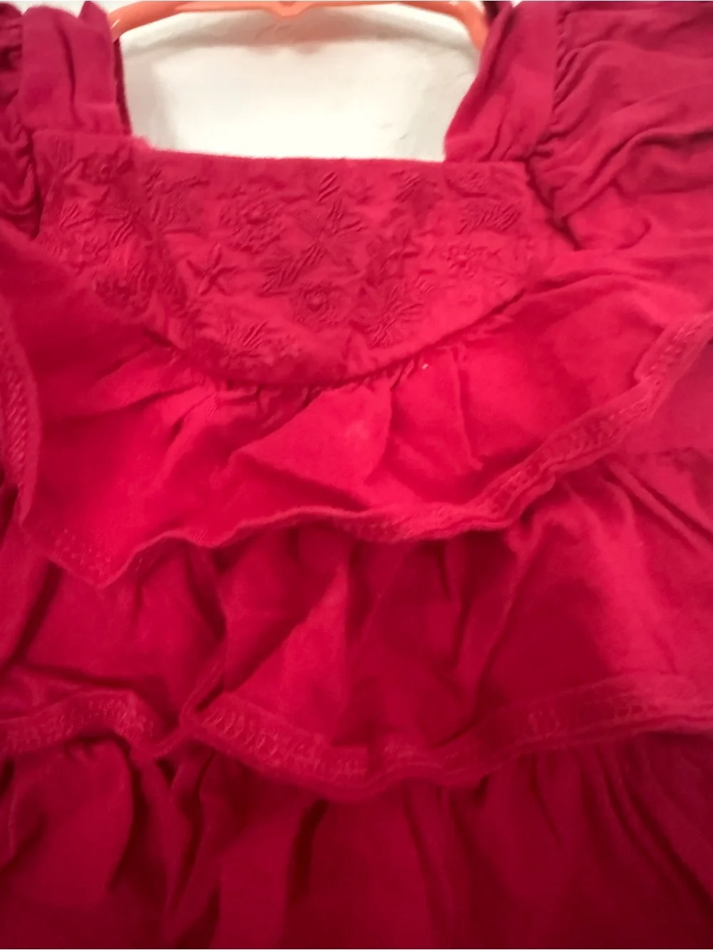 GAP Girls Ruffled Tiered Dress - Bright Fuchsia Pink